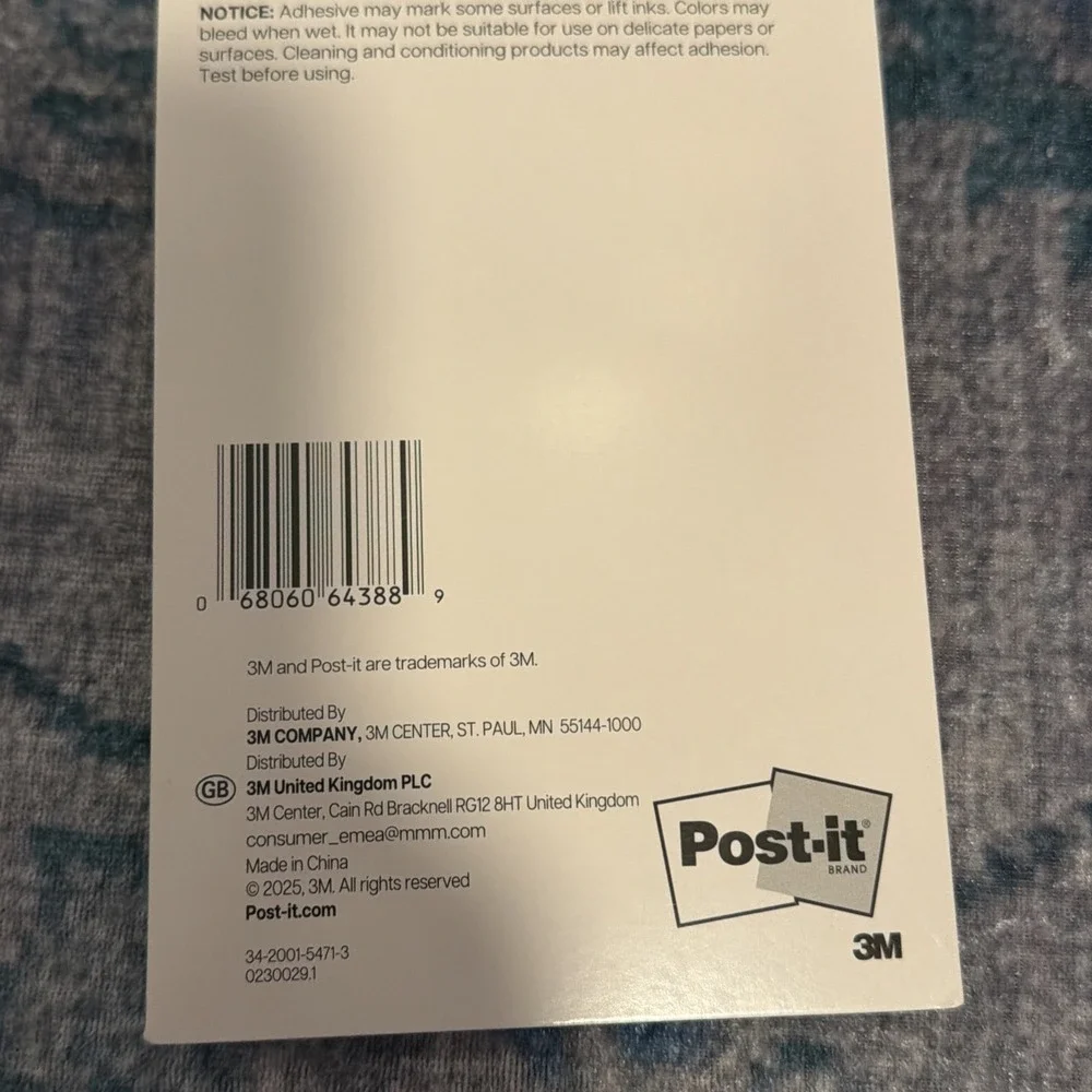 NOTED By Post It LIST Notes Top 3 Pack of 1